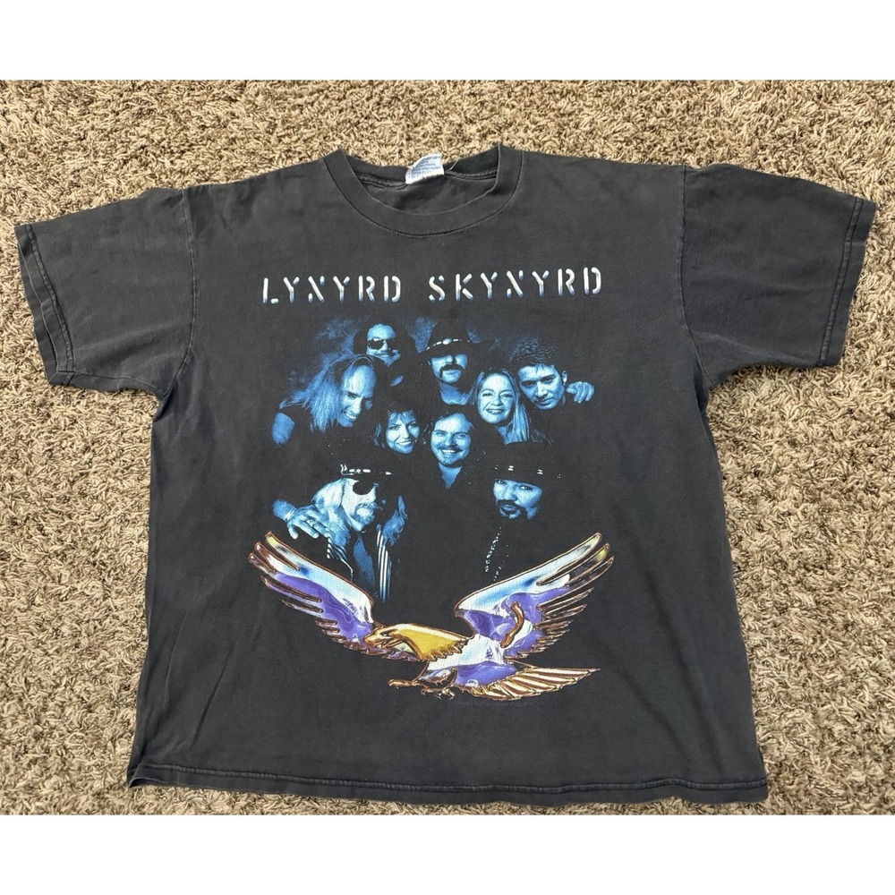 Vintage All Sports 1999 Lynyrd Skynyrd Band T-Shirt Outta The Hole Tour Size XL
